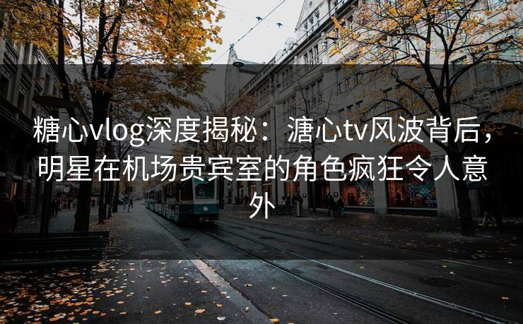 糖心vlog深度揭秘：溏心tv风波背后，明星在机场贵宾室的角色疯狂令人意外